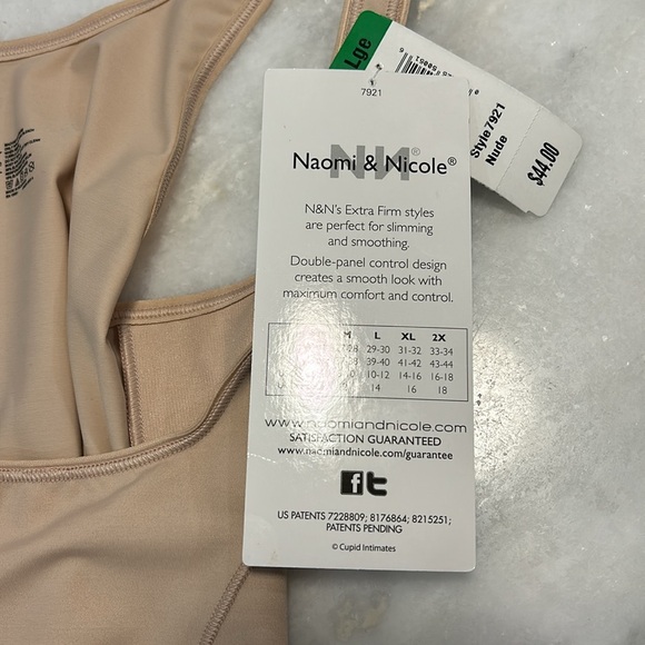Naomi & Nicole Shapewear Torsette size L New Nude - Picture 6 of 6